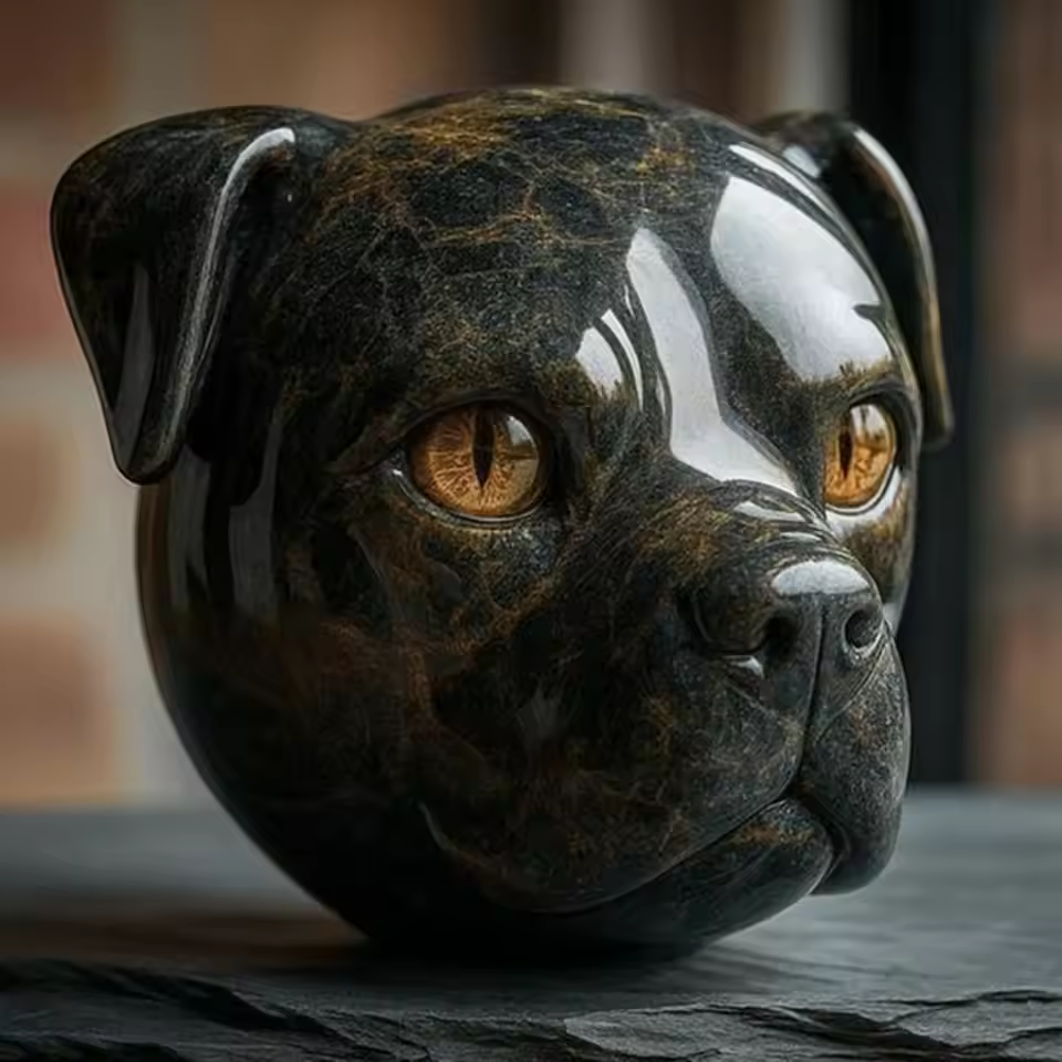 黒い犬 — 神秘的な黒い犬のフィギュア