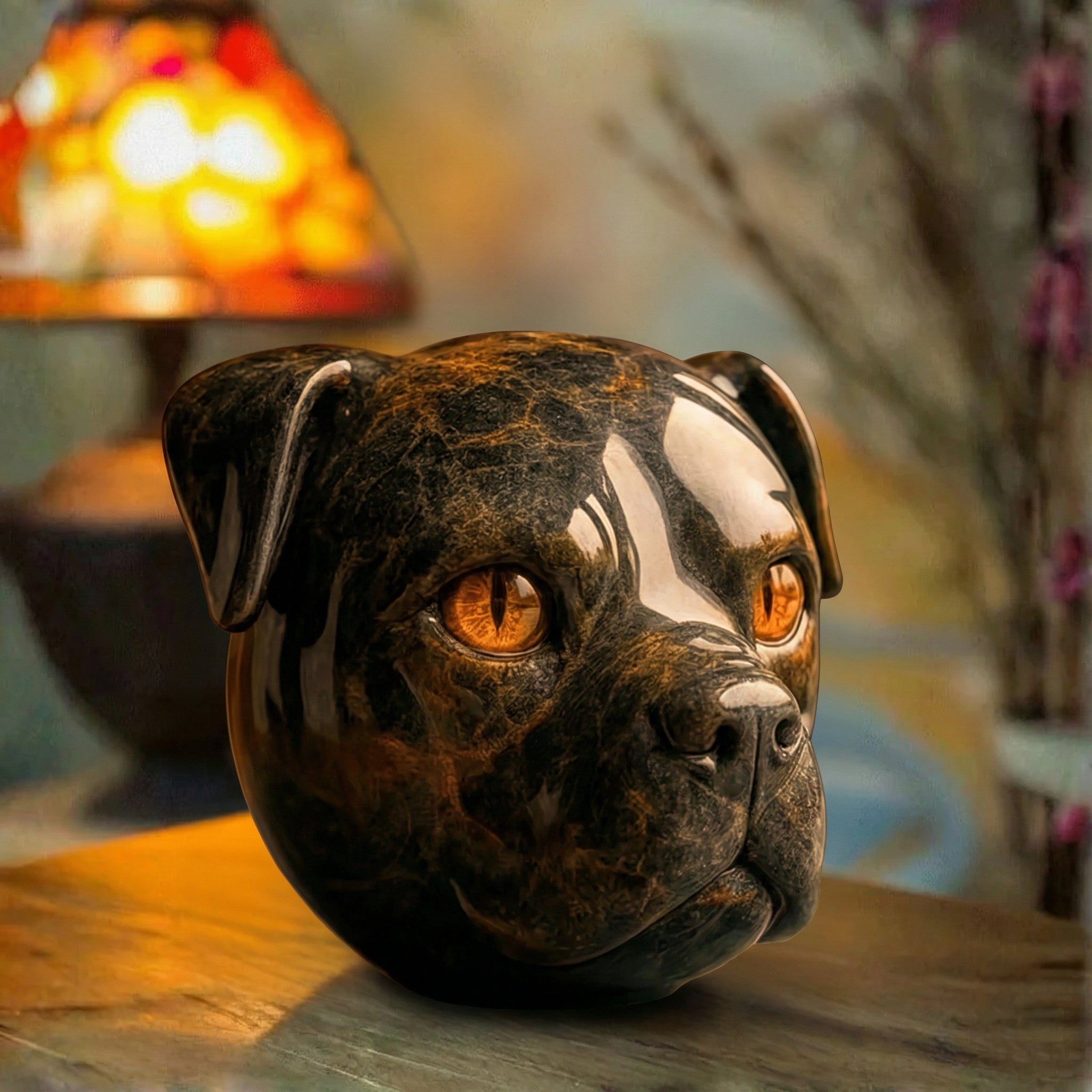 黒い犬 — 神秘的な黒い犬のフィギュア